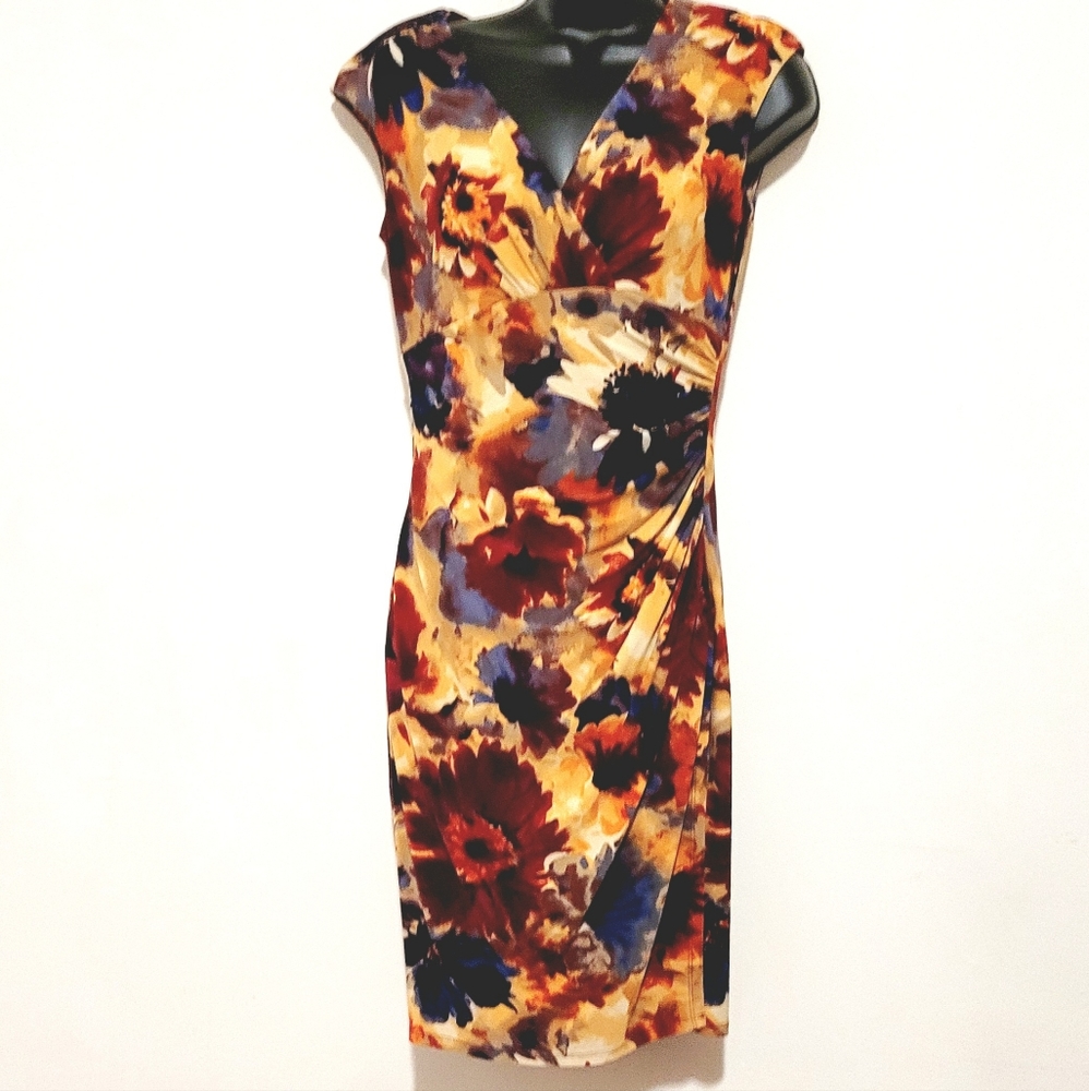Ralph Lauren Floral Sleeveless Dress. Size 2